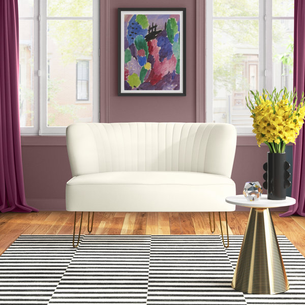 Etta Avenue™ Eloisa 45'' Velvet Armless Loveseat & Reviews Wayfair